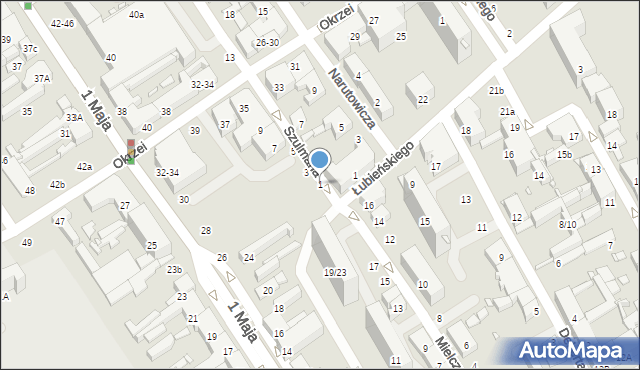 Żyrardów, Szulmana Borucha, 1, mapa Żyrardów