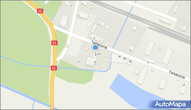 Bąków, Tartaczna, 6, mapa Bąków