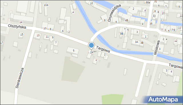Barczewo, Targowa, 1A, mapa Barczewo