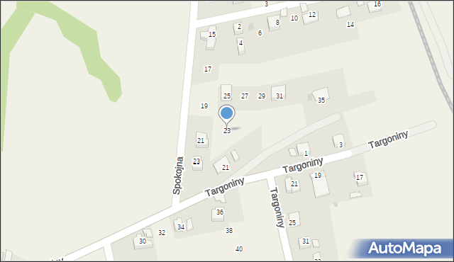 Bażanowice, Targoniny, 23, mapa Bażanowice