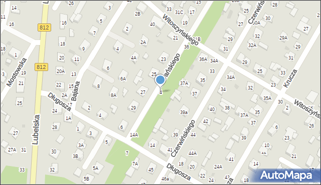 Biała Podlaska, Tańskiego Czesława, 4, mapa Białej Podlaskiej