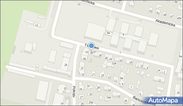 Biała Podlaska, Targowa, 32, mapa Białej Podlaskiej