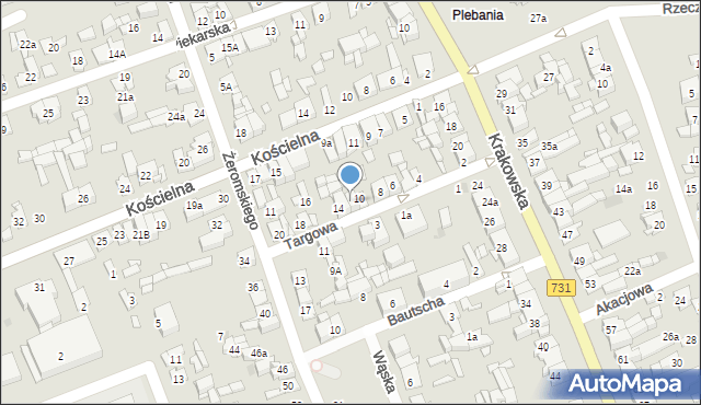 Białobrzegi, Targowa, 12, mapa Białobrzegi