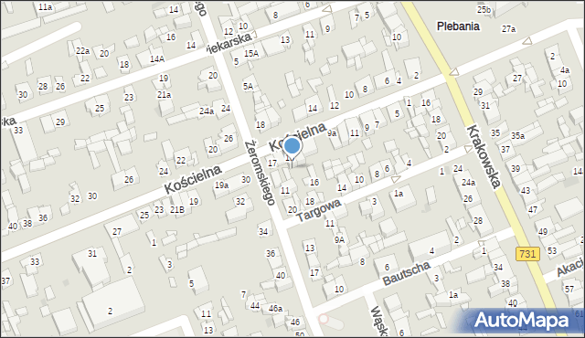 Białobrzegi, Targowa, 18a, mapa Białobrzegi