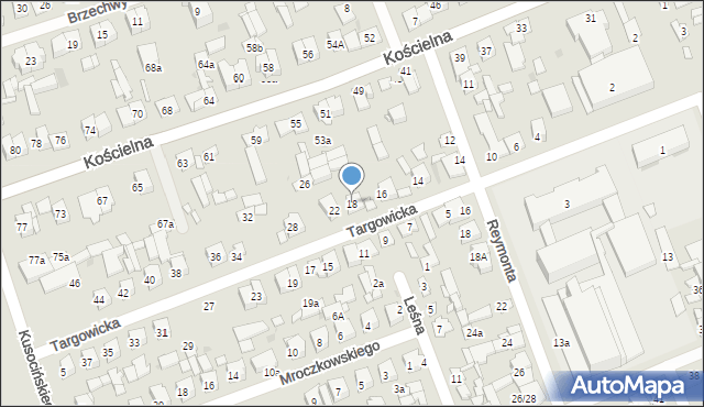 Białobrzegi, Targowicka, 18, mapa Białobrzegi