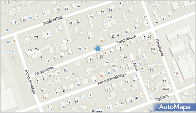 Białobrzegi, Targowicka, 21, mapa Białobrzegi