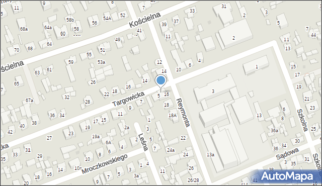 Białobrzegi, Targowicka, 5a, mapa Białobrzegi