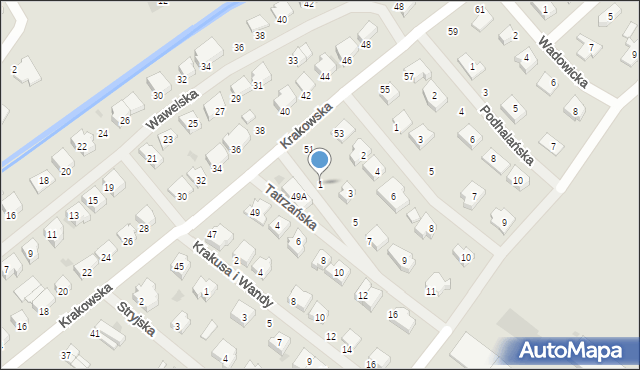 Białogard, Tatrzańska, 1, mapa Białogard