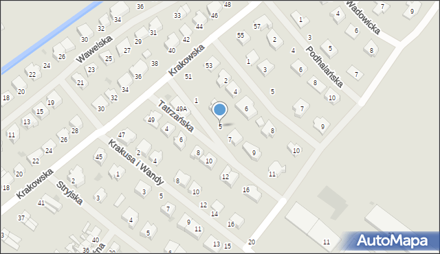 Białogard, Tatrzańska, 5, mapa Białogard
