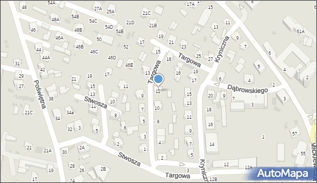 Bielsk Podlaski, Targowa, 12, mapa Bielsk Podlaski