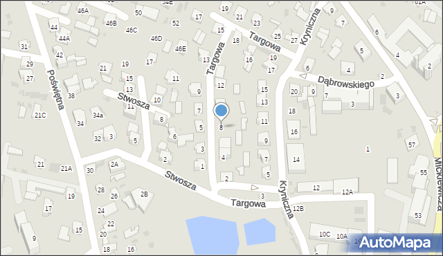 Bielsk Podlaski, Targowa, 8, mapa Bielsk Podlaski