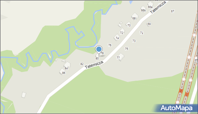 Bielsko-Biała, Taternicza, 78a, mapa Bielsko-Białej