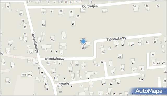 Bielsko-Biała, Taksówkarzy, 13a, mapa Bielsko-Białej