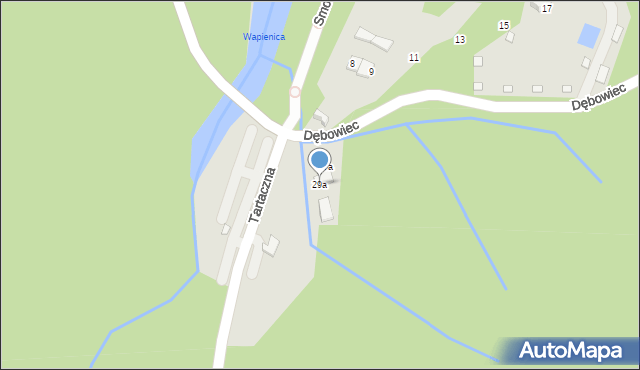 Bielsko-Biała, Tartaczna, 29a, mapa Bielsko-Białej