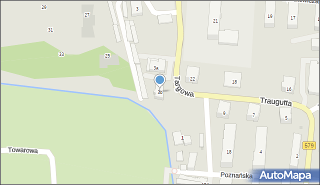 Błonie, Targowa, 3b, mapa Błonie