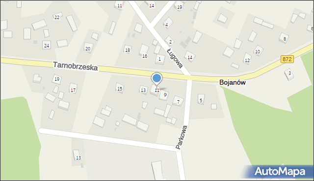Bojanów, Tarnobrzeska, 11, mapa Bojanów