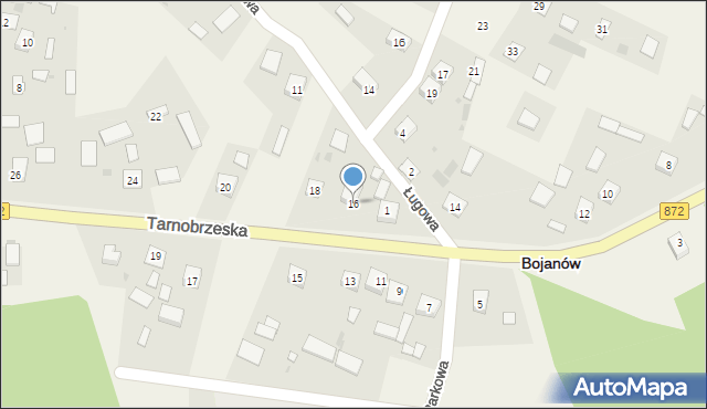 Bojanów, Tarnobrzeska, 16, mapa Bojanów