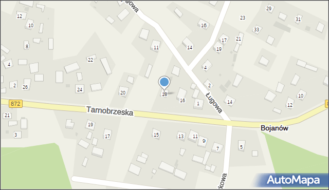 Bojanów, Tarnobrzeska, 18, mapa Bojanów