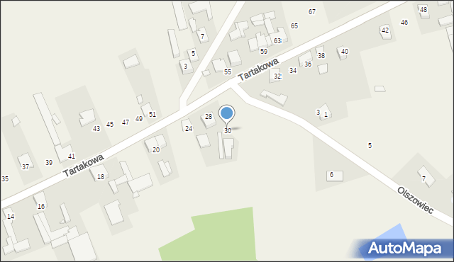 Borowianka, Tartakowa, 30, mapa Borowianka