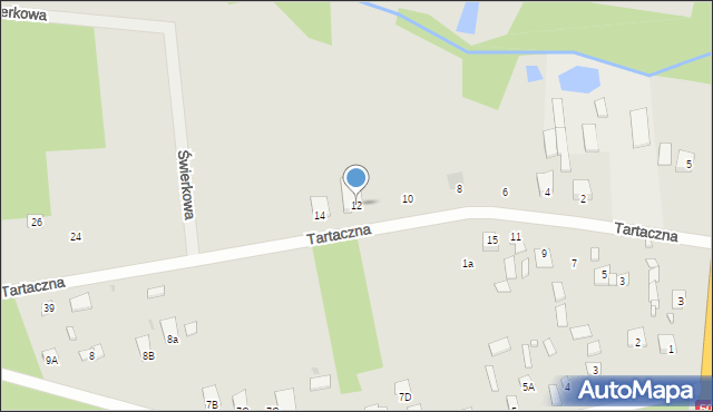 Brok, Tartaczna, 12, mapa Brok