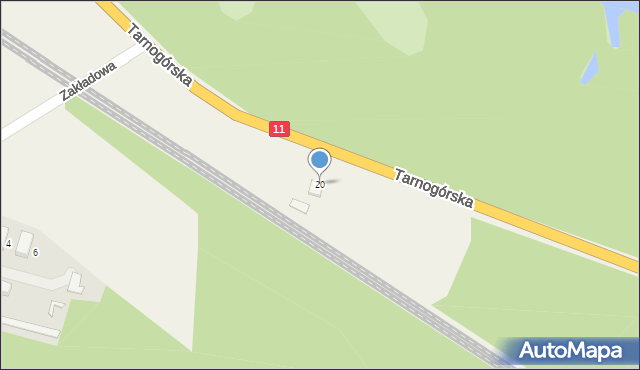 Brynek, Tarnogórska, 20, mapa Brynek