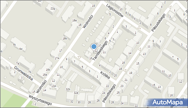 Brzeg, Tarnowskiego, 14, mapa Brzeg