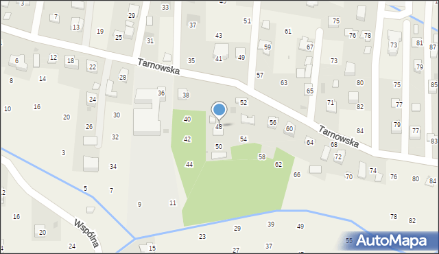 Brzozówka, Tarnowska, 48, mapa Brzozówka