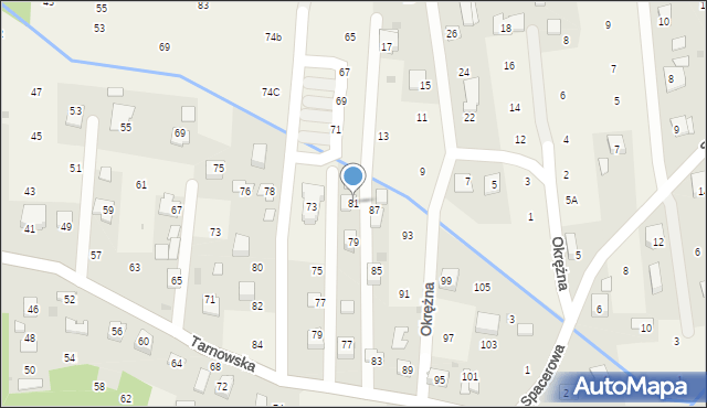 Brzozówka, Tarnowska, 81, mapa Brzozówka