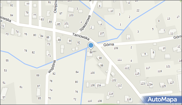 Brzozówka, Tarnowska, 94, mapa Brzozówka