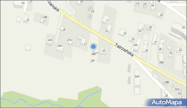 Bukowina Tatrzańska, Tatrzańska, 19e, mapa Bukowina Tatrzańska