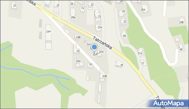 Bukowina Tatrzańska, Tatrzańska, 31d, mapa Bukowina Tatrzańska