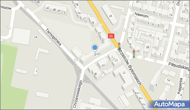 Bytom, Tarnogórska, 2, mapa Bytomia