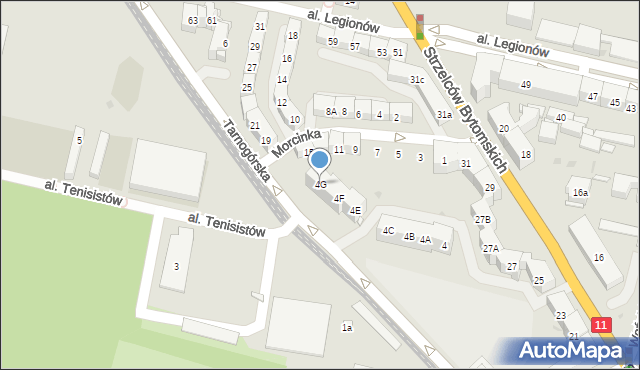 Bytom, Tarnogórska, 4G, mapa Bytomia