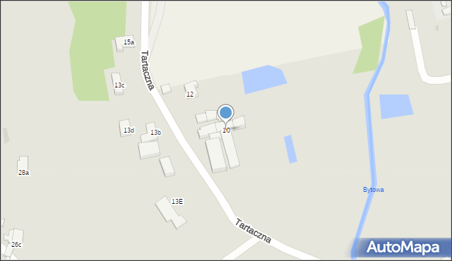 Bytów, Tartaczna, 10, mapa Bytów