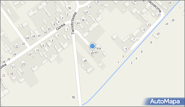 Chmielów, Tarnobrzeska, 43, mapa Chmielów