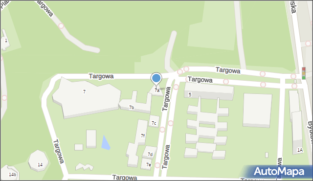 Chorzów, Targowa, 7a, mapa Chorzów