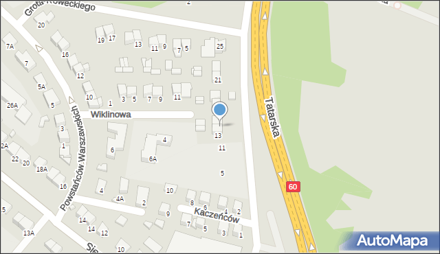 Ciechanów, Tatarska, 15, mapa Ciechanów