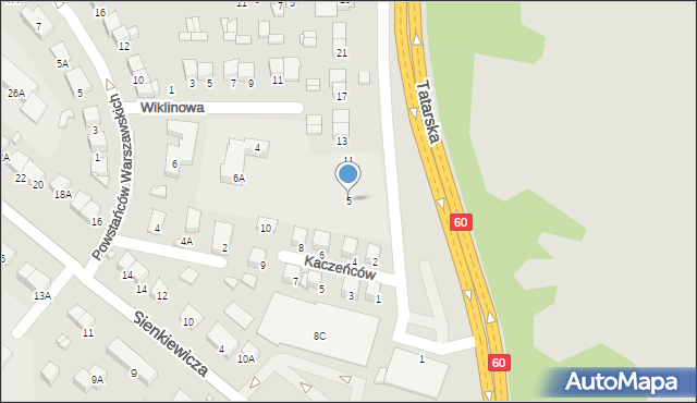 Ciechanów, Tatarska, 5, mapa Ciechanów