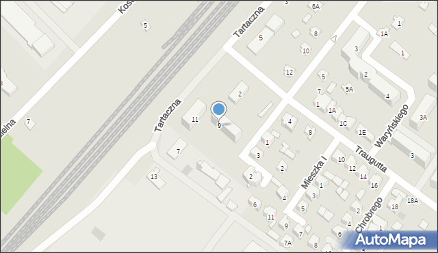 Czarna Białostocka, Tartaczna, 9, mapa Czarna Białostocka
