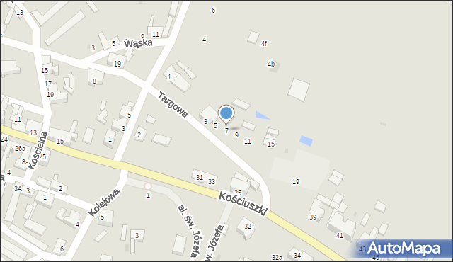 Czarne, Targowa, 7, mapa Czarne
