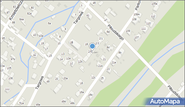 Czarny Dunajec, Targowa, 2/9, mapa Czarny Dunajec