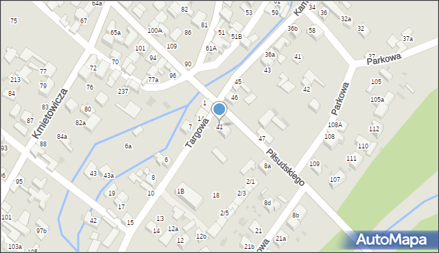 Czarny Dunajec, Targowa, 41, mapa Czarny Dunajec