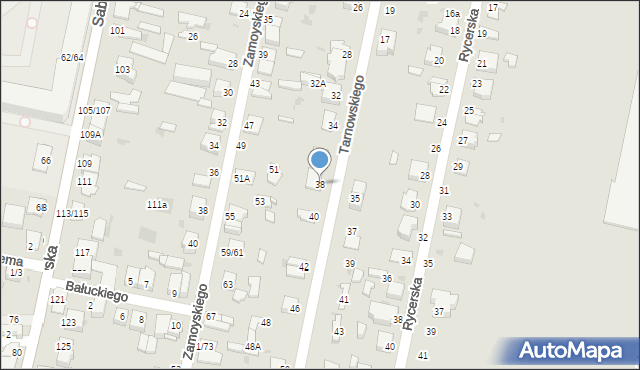 Częstochowa, Tarnowskiego Jana, hetm., 38, mapa Częstochowy