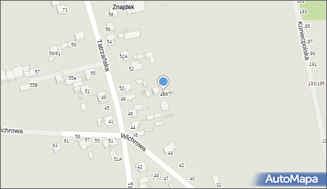 Częstochowa, Tatrzańska, 48A, mapa Częstochowy
