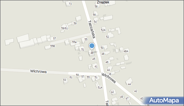Częstochowa, Tatrzańska, 49, mapa Częstochowy