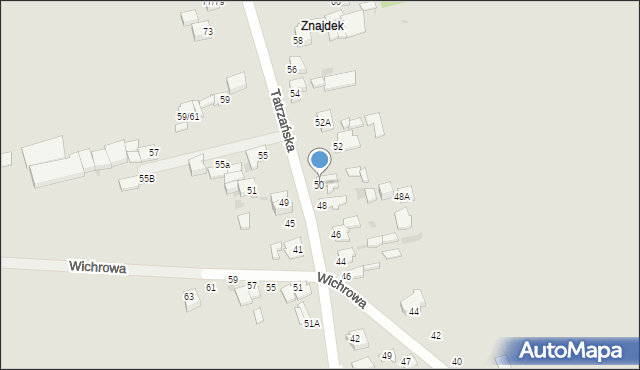 Częstochowa, Tatrzańska, 50, mapa Częstochowy