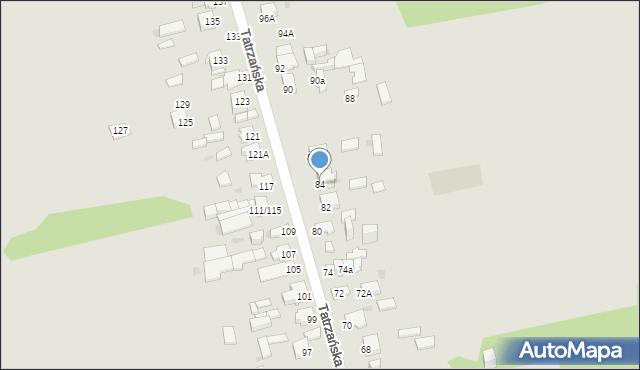 Częstochowa, Tatrzańska, 84, mapa Częstochowy