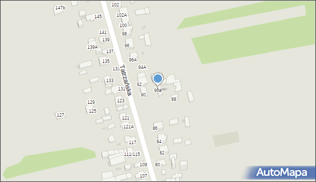 Częstochowa, Tatrzańska, 90a, mapa Częstochowy