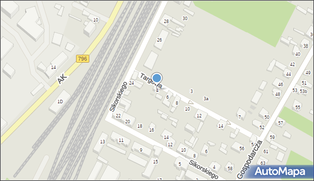 Dąbrowa Górnicza, Targowa, 4, mapa Dąbrowa Górnicza