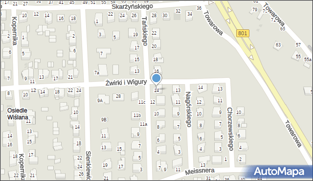 Dęblin, Tańskiego Czesława, 14, mapa Dęblin